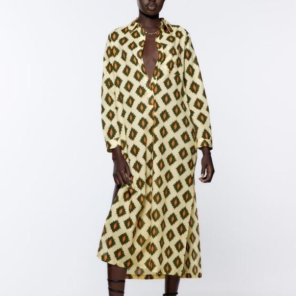 Zara Dresses & Skirts - Zara Geometric Midi Dress